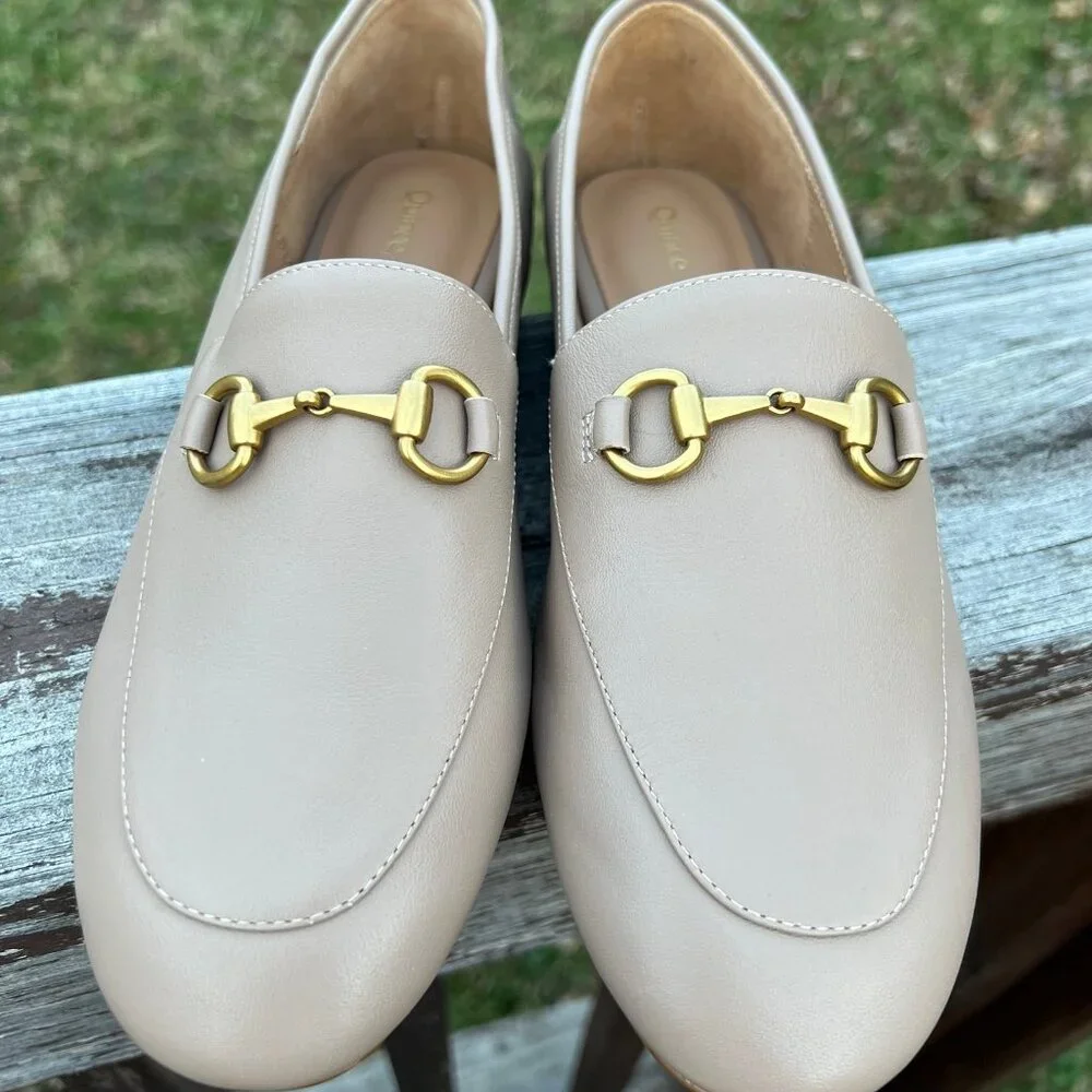 Quince Italian Leather Horsebit Tan Loafer size 8 New without box - Picture 5 of 8